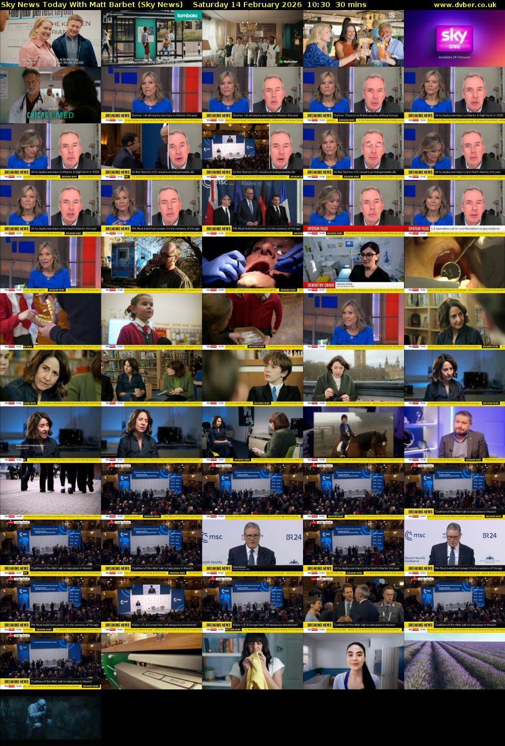 Sky News Today With Matt Barbet (Sky News) Saturday 14 February 2026 10:30 - 11:00