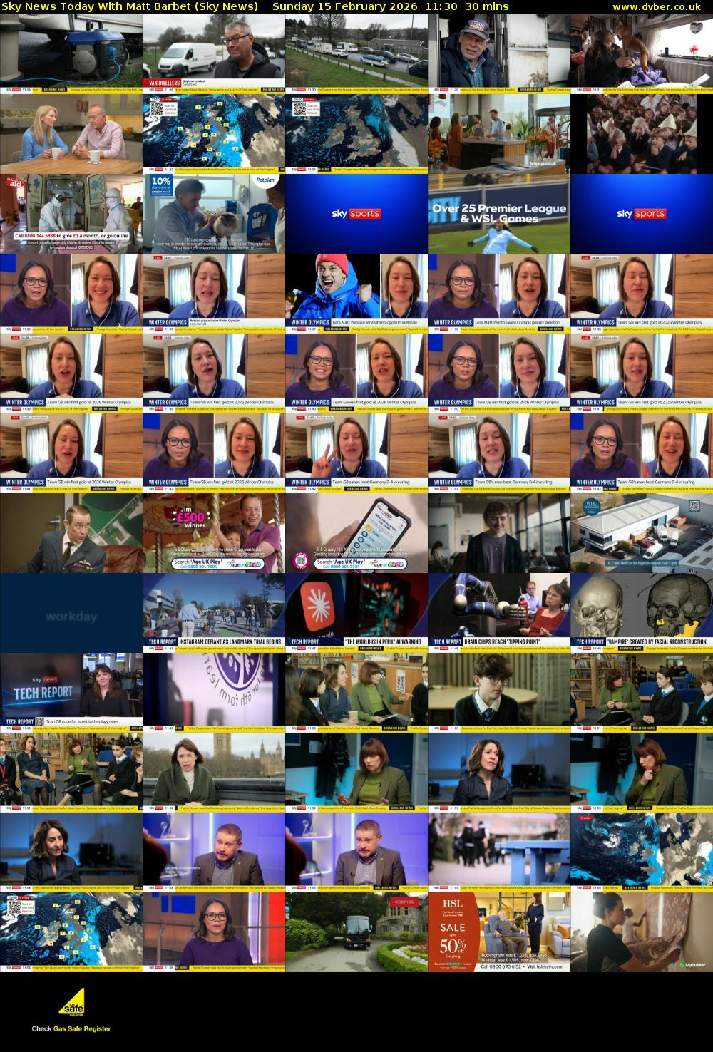 Sky News Today With Matt Barbet (Sky News) Sunday 15 February 2026 11:30 - 12:00