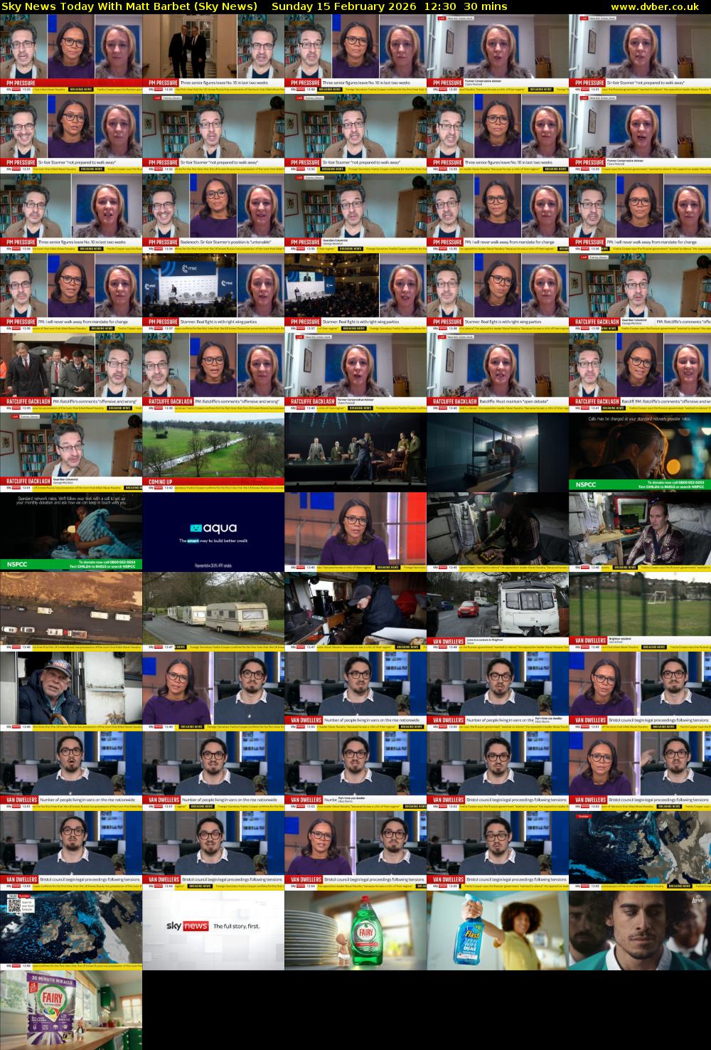 Sky News Today With Matt Barbet (Sky News) Sunday 15 February 2026 12:30 - 13:00