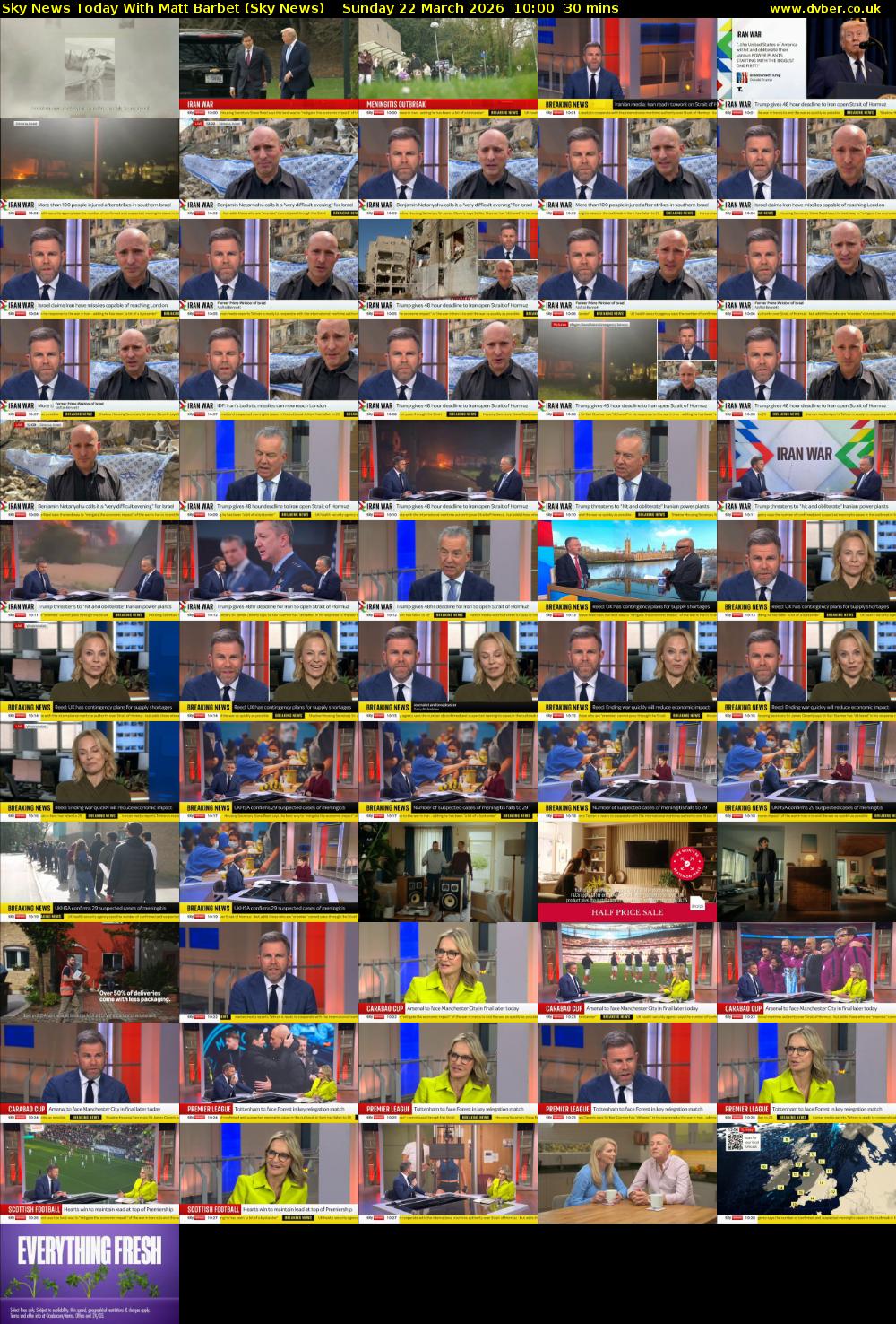 Sky News Today With Matt Barbet (Sky News) Sunday 22 March 2026 10:00 - 10:30