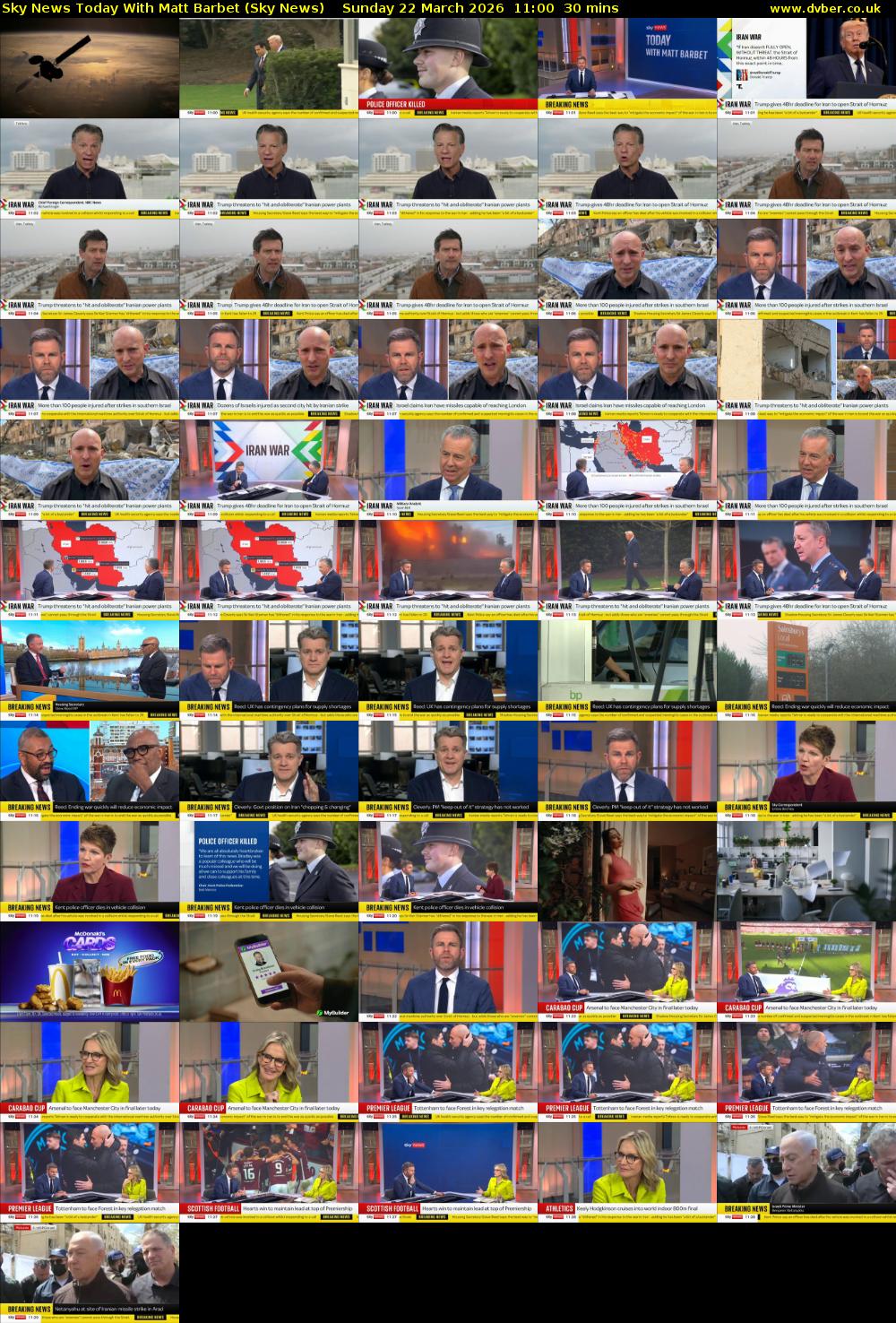 Sky News Today With Matt Barbet (Sky News) Sunday 22 March 2026 11:00 - 11:30