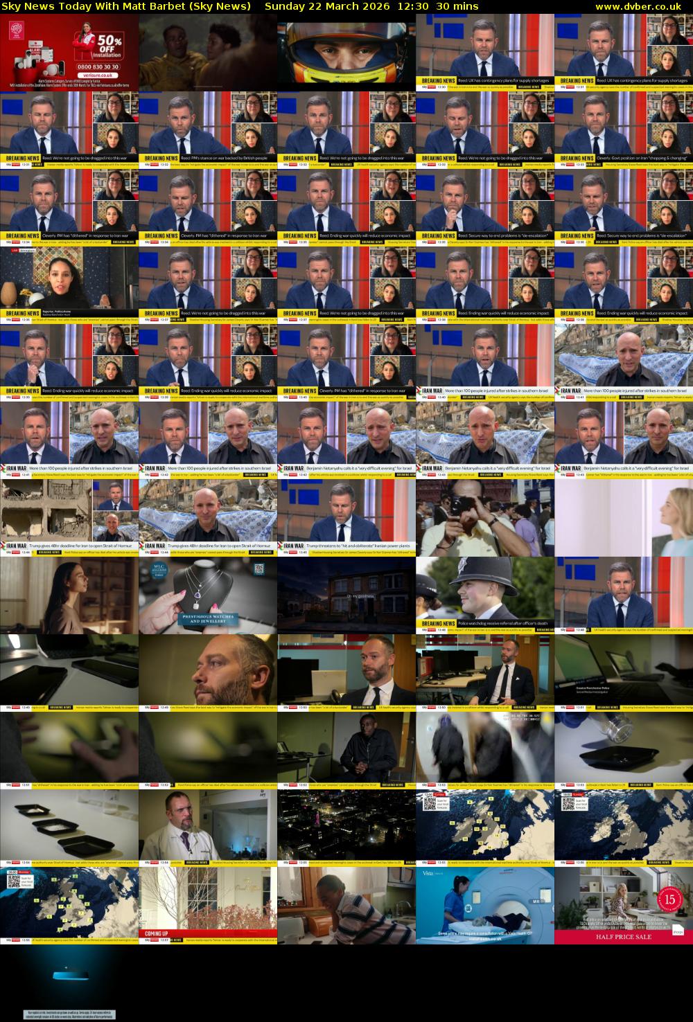 Sky News Today With Matt Barbet (Sky News) Sunday 22 March 2026 12:30 - 13:00