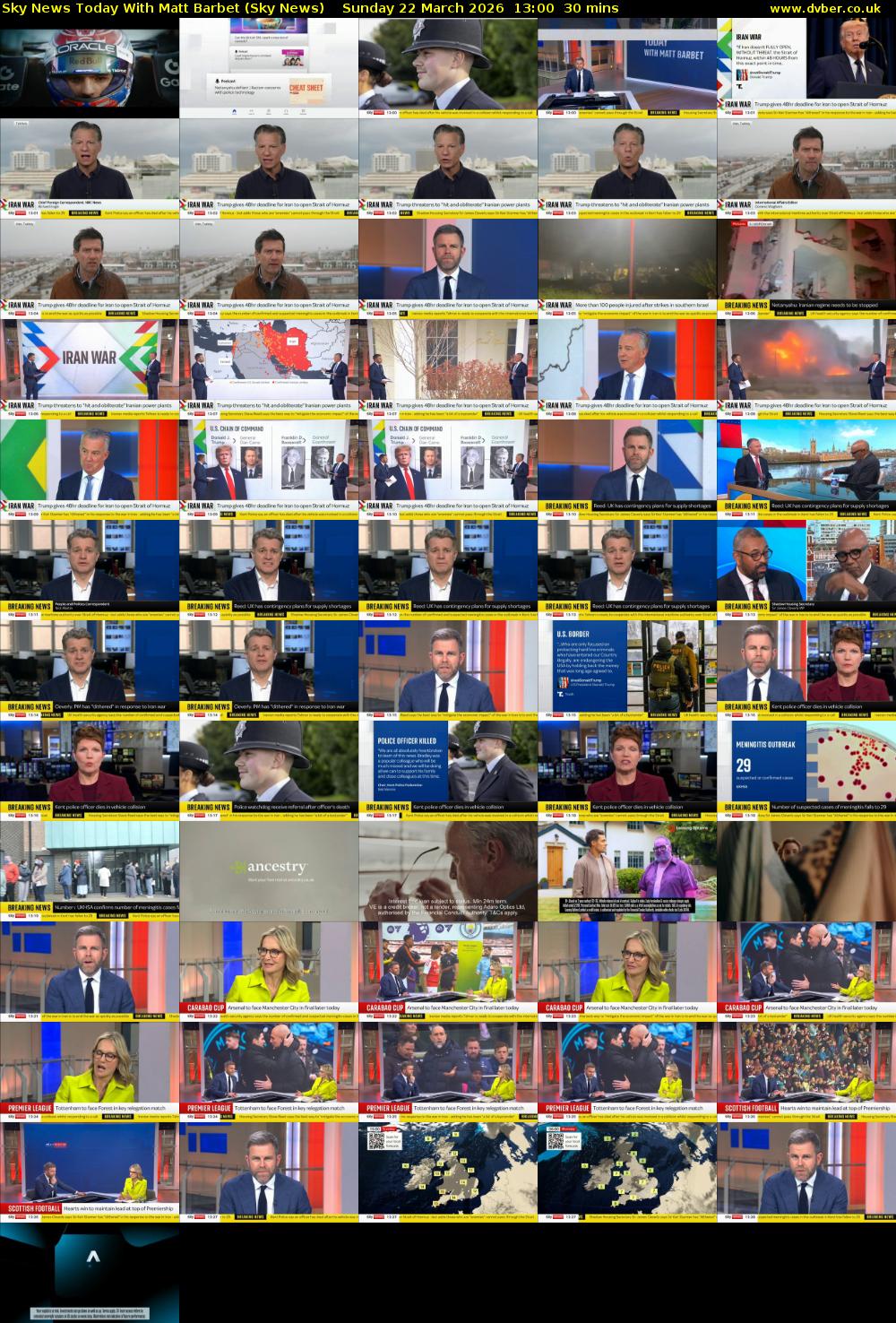 Sky News Today With Matt Barbet (Sky News) Sunday 22 March 2026 13:00 - 13:30