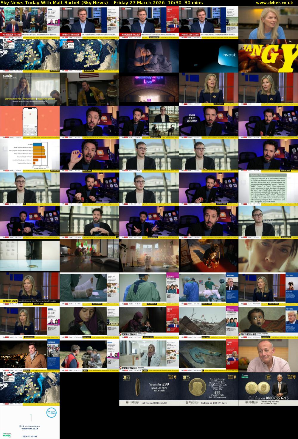 Sky News Today With Matt Barbet (Sky News) Friday 27 March 2026 10:30 - 11:00