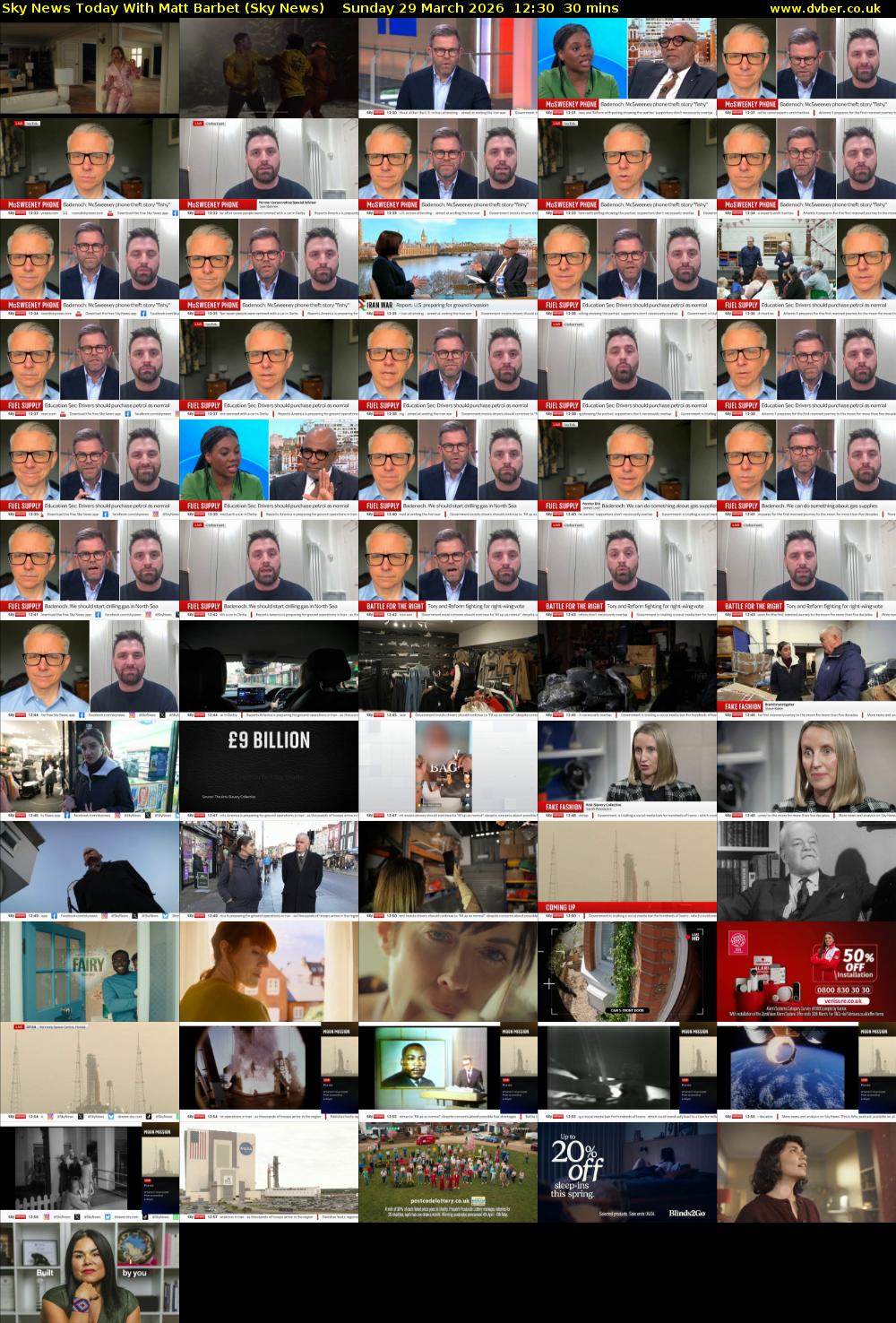 Sky News Today With Matt Barbet (Sky News) Sunday 29 March 2026 12:30 - 13:00