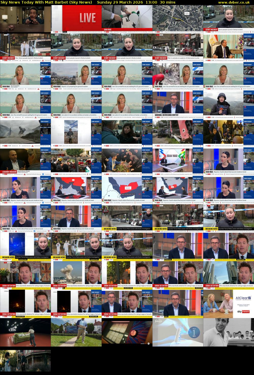 Sky News Today With Matt Barbet (Sky News) Sunday 29 March 2026 13:00 - 13:30