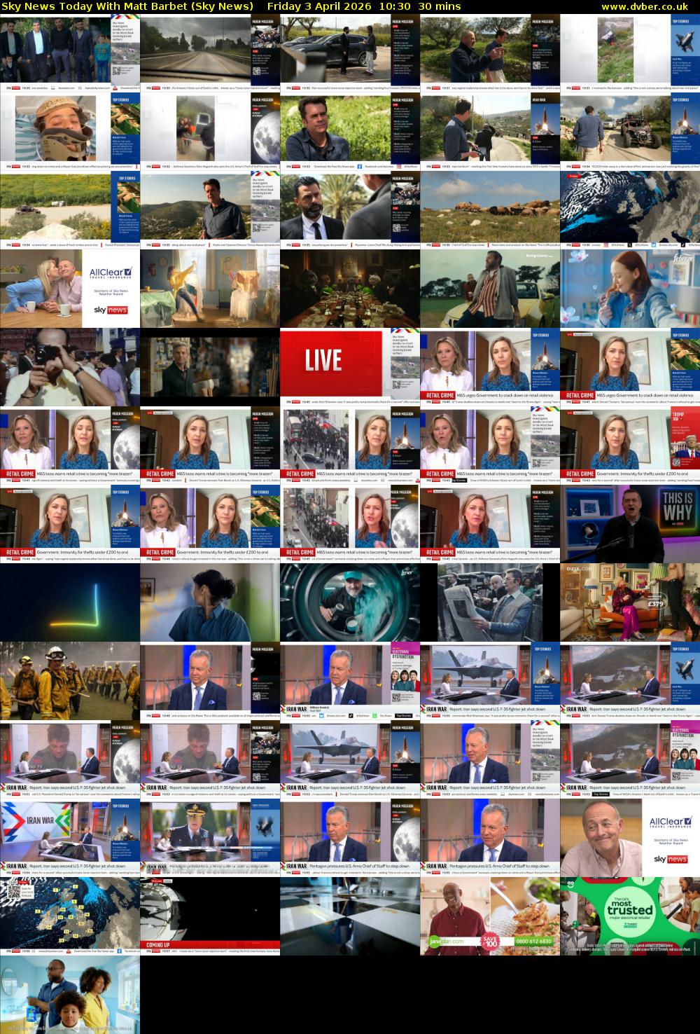 Sky News Today With Matt Barbet (Sky News) Friday 3 April 2026 10:30 - 11:00