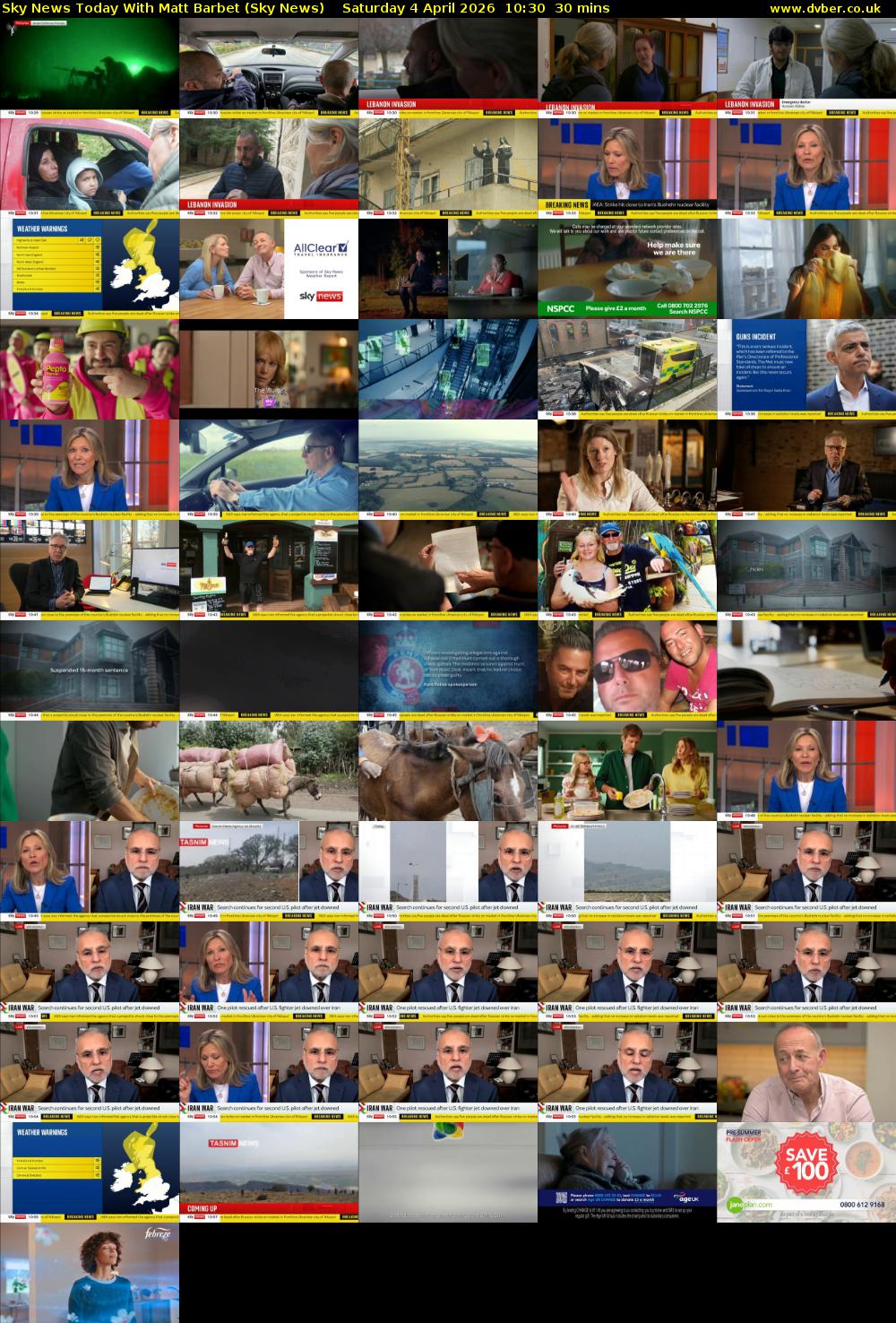 Sky News Today With Matt Barbet (Sky News) Saturday 4 April 2026 10:30 - 11:00