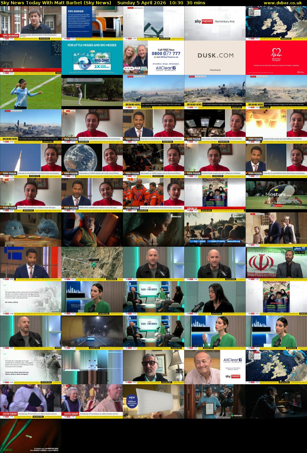 Sky News Today With Matt Barbet (Sky News) Sunday 5 April 2026 10:30 - 11:00