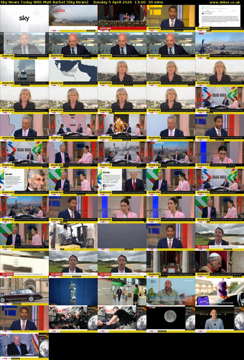 Sky News Today With Matt Barbet (Sky News) Sunday 5 April 2026 13:00 - 13:30