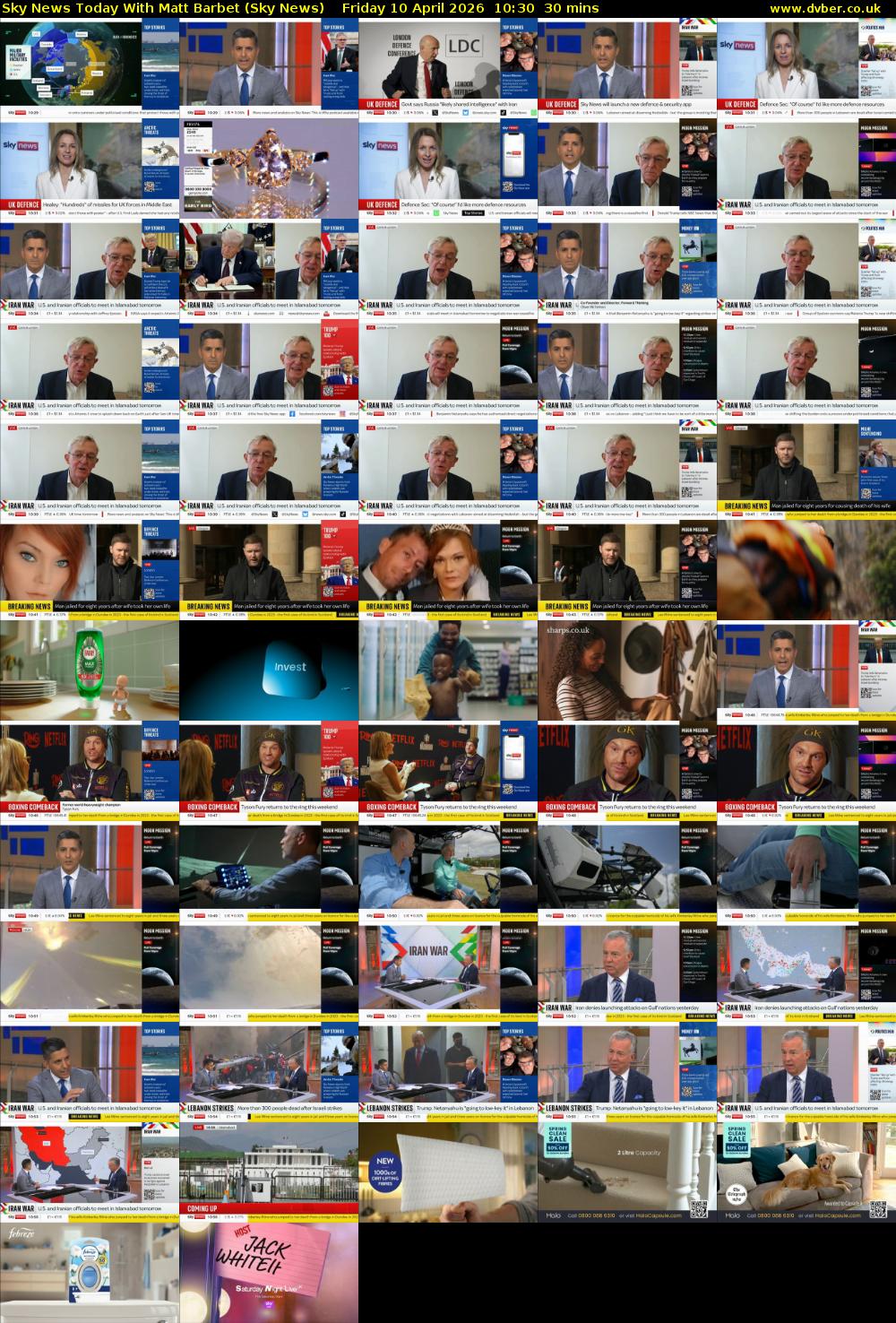 Sky News Today With Matt Barbet (Sky News) Friday 10 April 2026 10:30 - 11:00