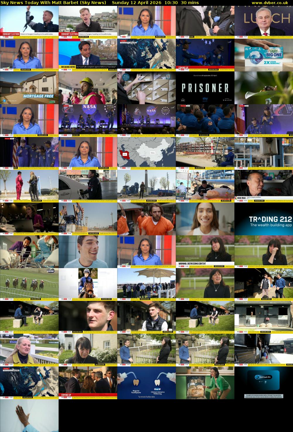 Sky News Today With Matt Barbet (Sky News) Sunday 12 April 2026 10:30 - 11:00