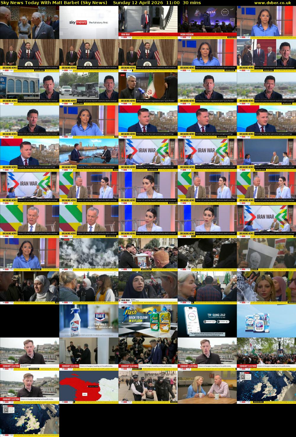 Sky News Today With Matt Barbet (Sky News) Sunday 12 April 2026 11:00 - 11:30