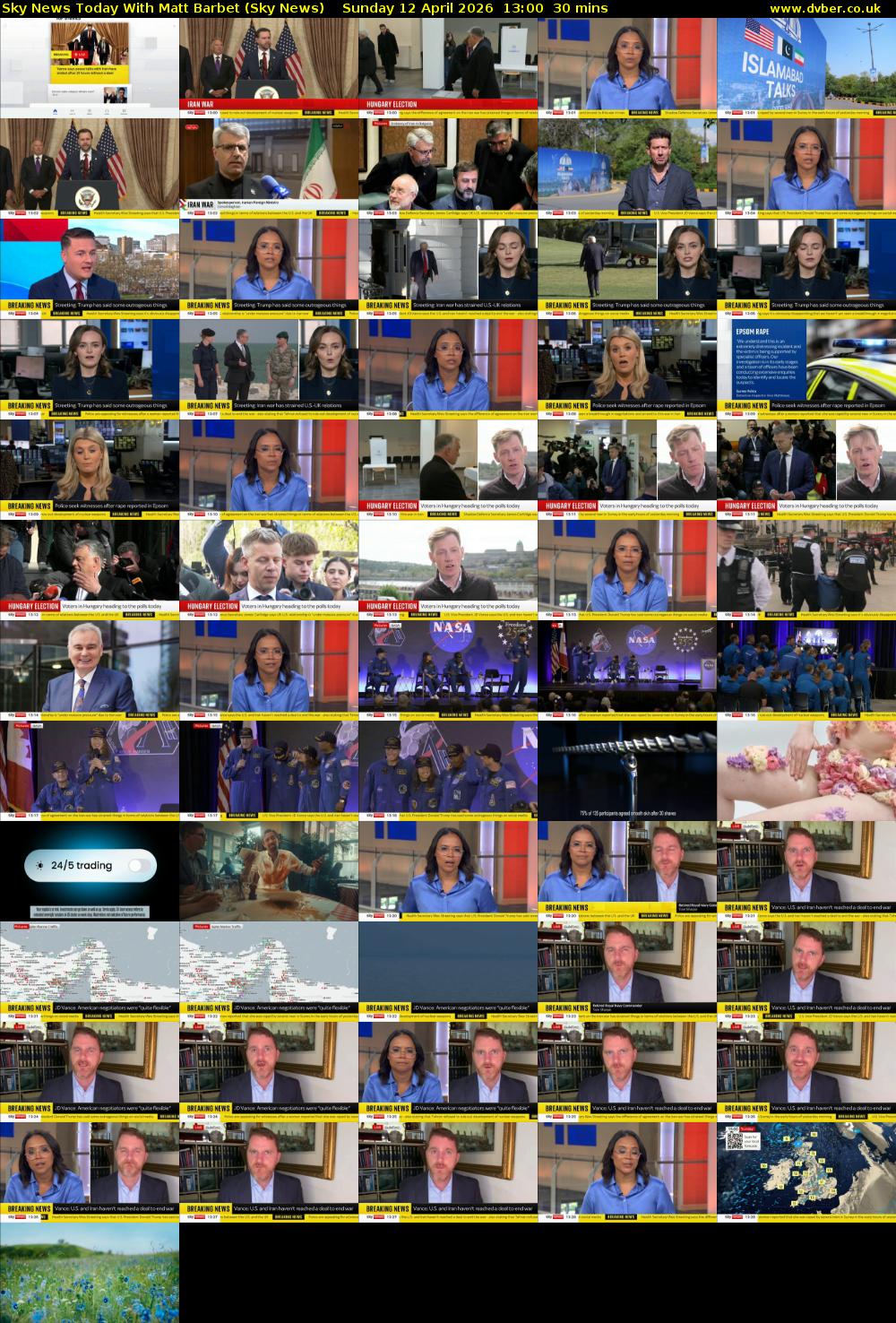 Sky News Today With Matt Barbet (Sky News) Sunday 12 April 2026 13:00 - 13:30