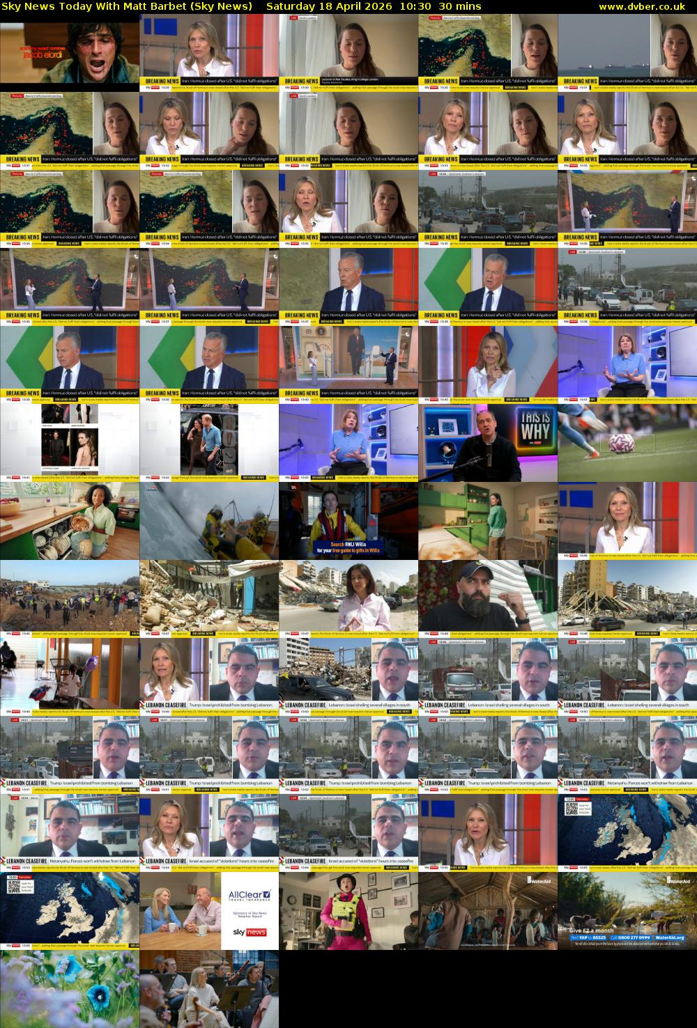 Sky News Today With Matt Barbet (Sky News) Saturday 18 April 2026 10:30 - 11:00