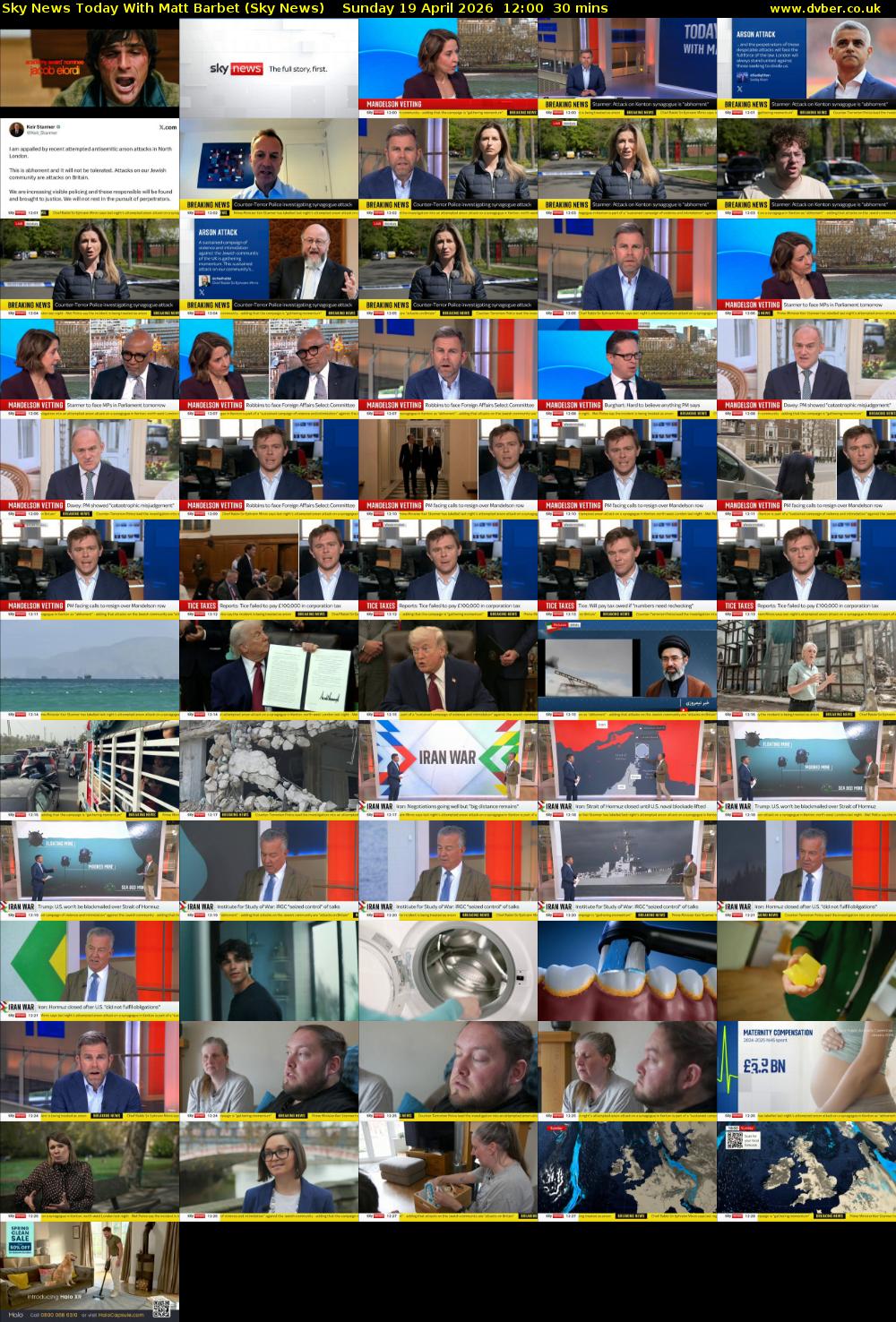 Sky News Today With Matt Barbet (Sky News) Sunday 19 April 2026 12:00 - 12:30