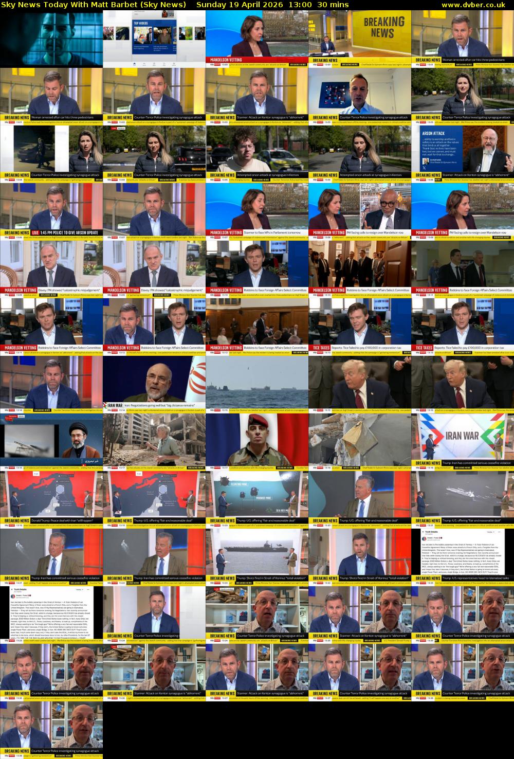 Sky News Today With Matt Barbet (Sky News) Sunday 19 April 2026 13:00 - 13:30