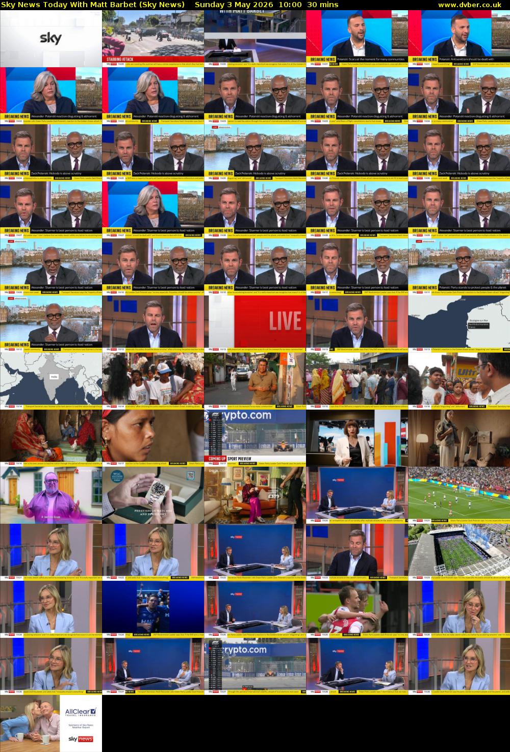 Sky News Today With Matt Barbet (Sky News) Sunday 3 May 2026 10:00 - 10:30
