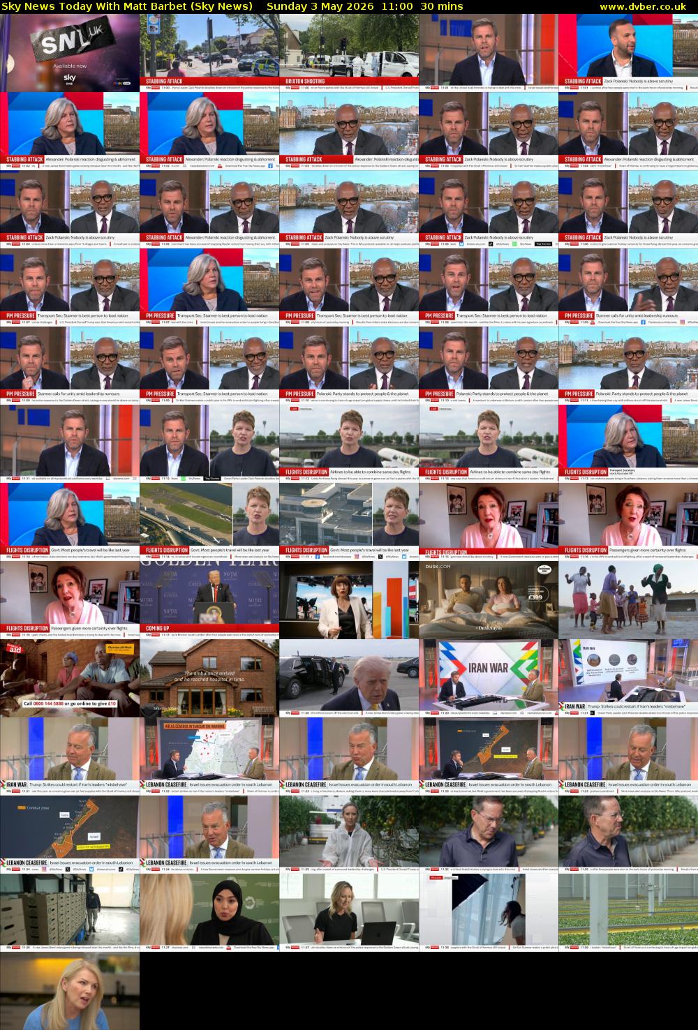 Sky News Today With Matt Barbet (Sky News) Sunday 3 May 2026 11:00 - 11:30
