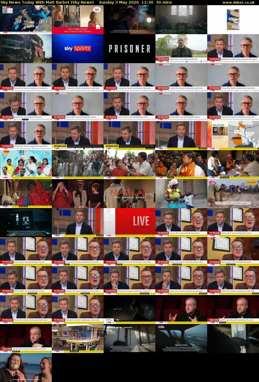 Sky News Today With Matt Barbet (Sky News) Sunday 3 May 2026 11:30 - 12:00