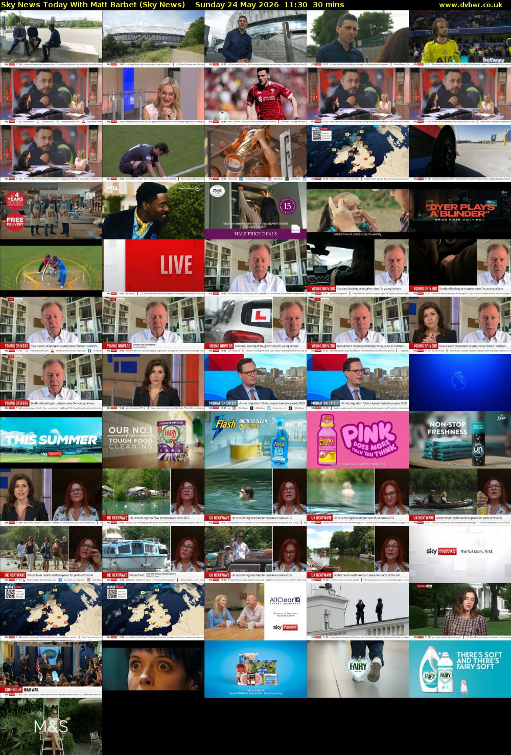 Sky News Today With Matt Barbet (Sky News) Sunday 24 May 2026 11:30 - 12:00