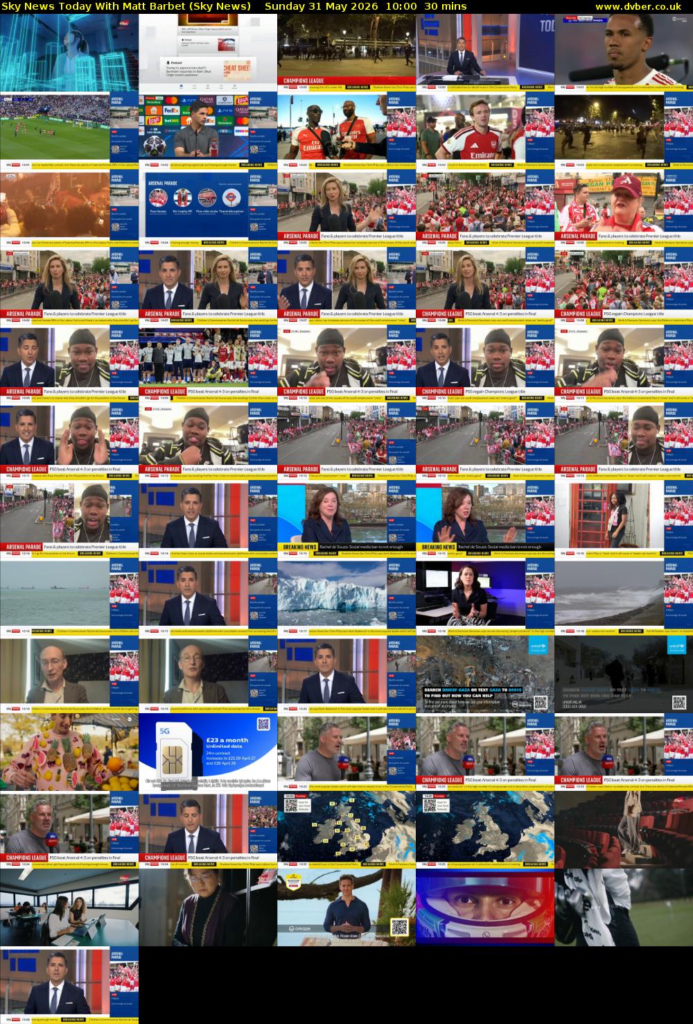 Sky News Today With Matt Barbet (Sky News) Sunday 31 May 2026 10:00 - 10:30