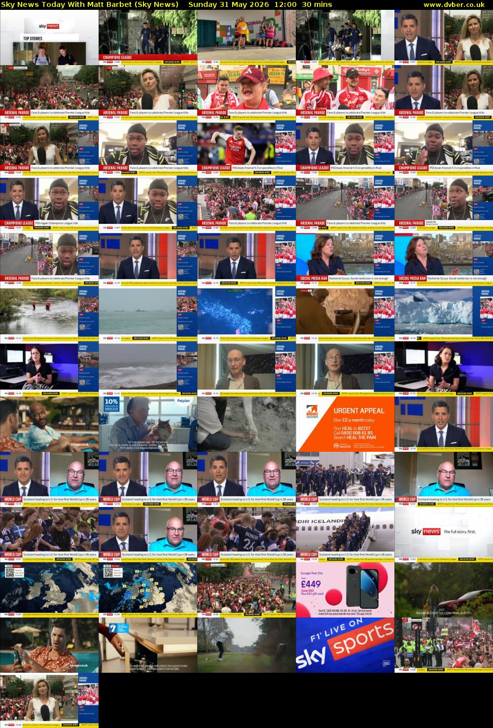 Sky News Today With Matt Barbet (Sky News) Sunday 31 May 2026 12:00 - 12:30