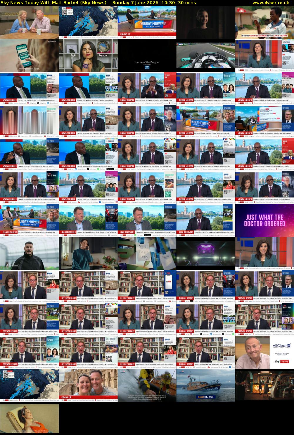 Sky News Today With Matt Barbet (Sky News) Sunday 7 June 2026 10:30 - 11:00