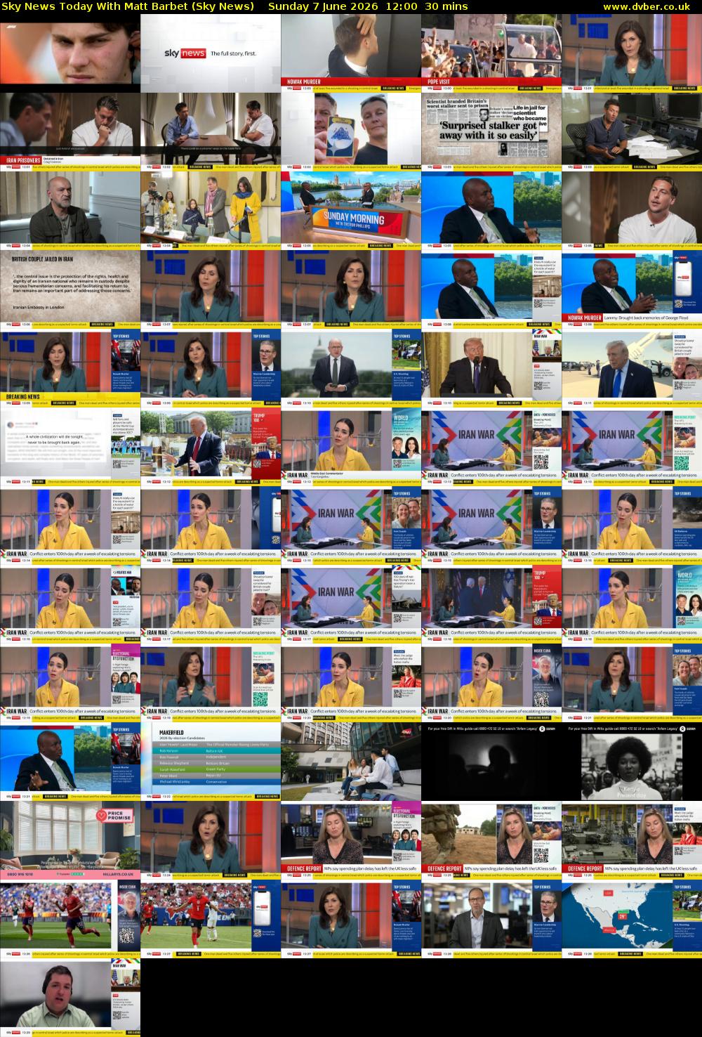 Sky News Today With Matt Barbet (Sky News) Sunday 7 June 2026 12:00 - 12:30