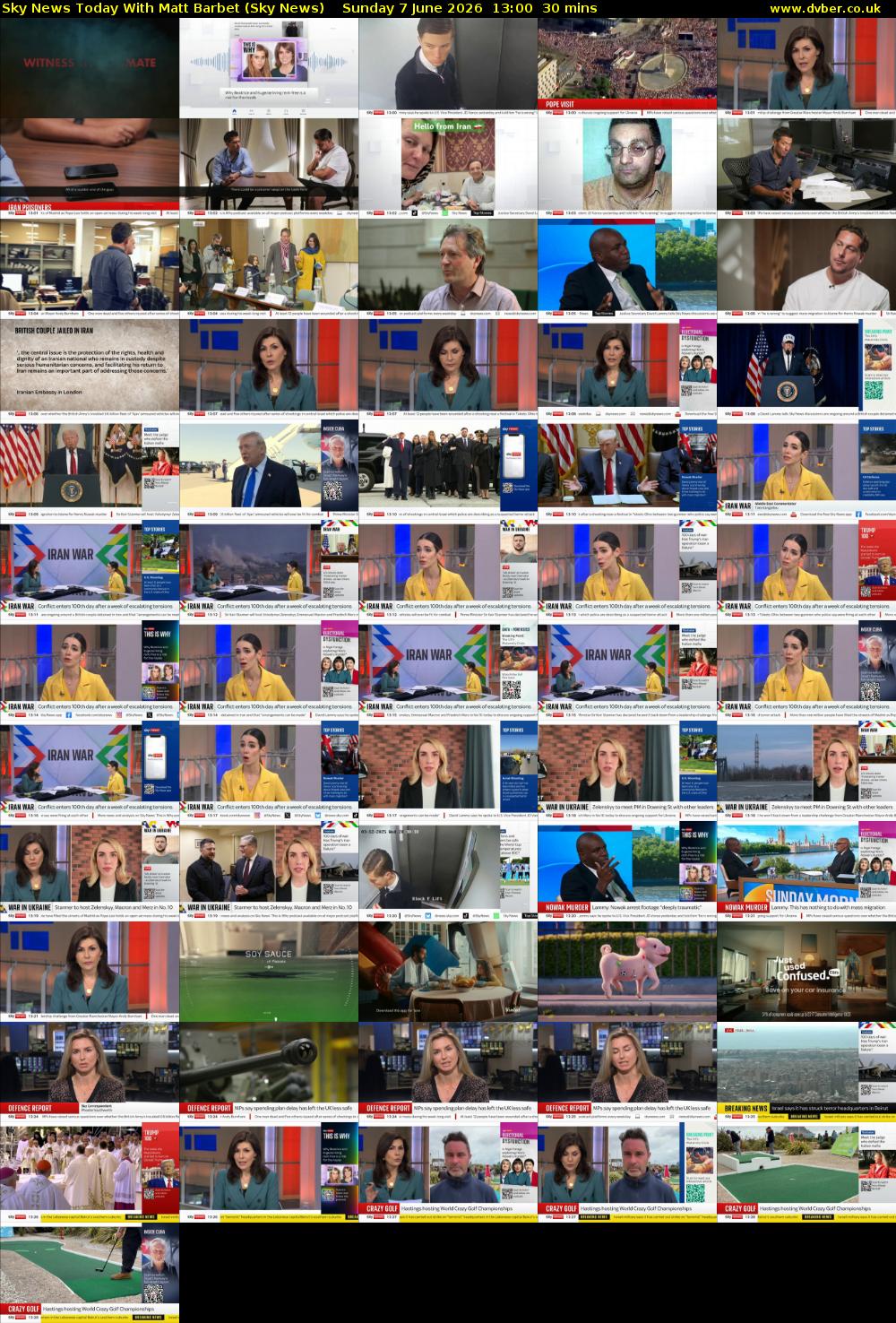 Sky News Today With Matt Barbet (Sky News) Sunday 7 June 2026 13:00 - 13:30