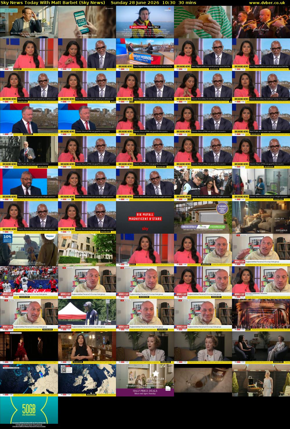 Sky News Today With Matt Barbet (Sky News) Sunday 28 June 2026 10:30 - 11:00