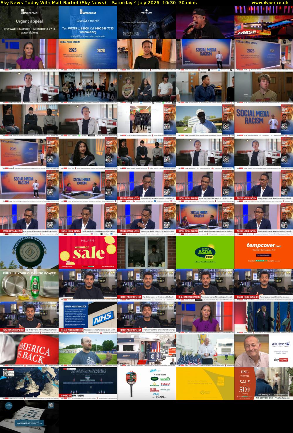 Sky News Today With Matt Barbet (Sky News) Saturday 4 July 2026 10:30 - 11:00