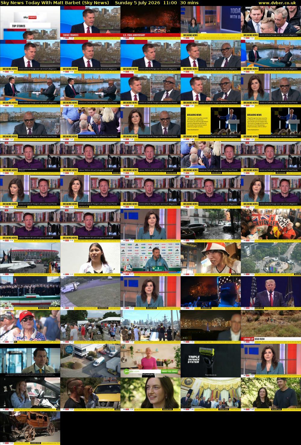 Sky News Today With Matt Barbet (Sky News) Sunday 5 July 2026 11:00 - 11:30