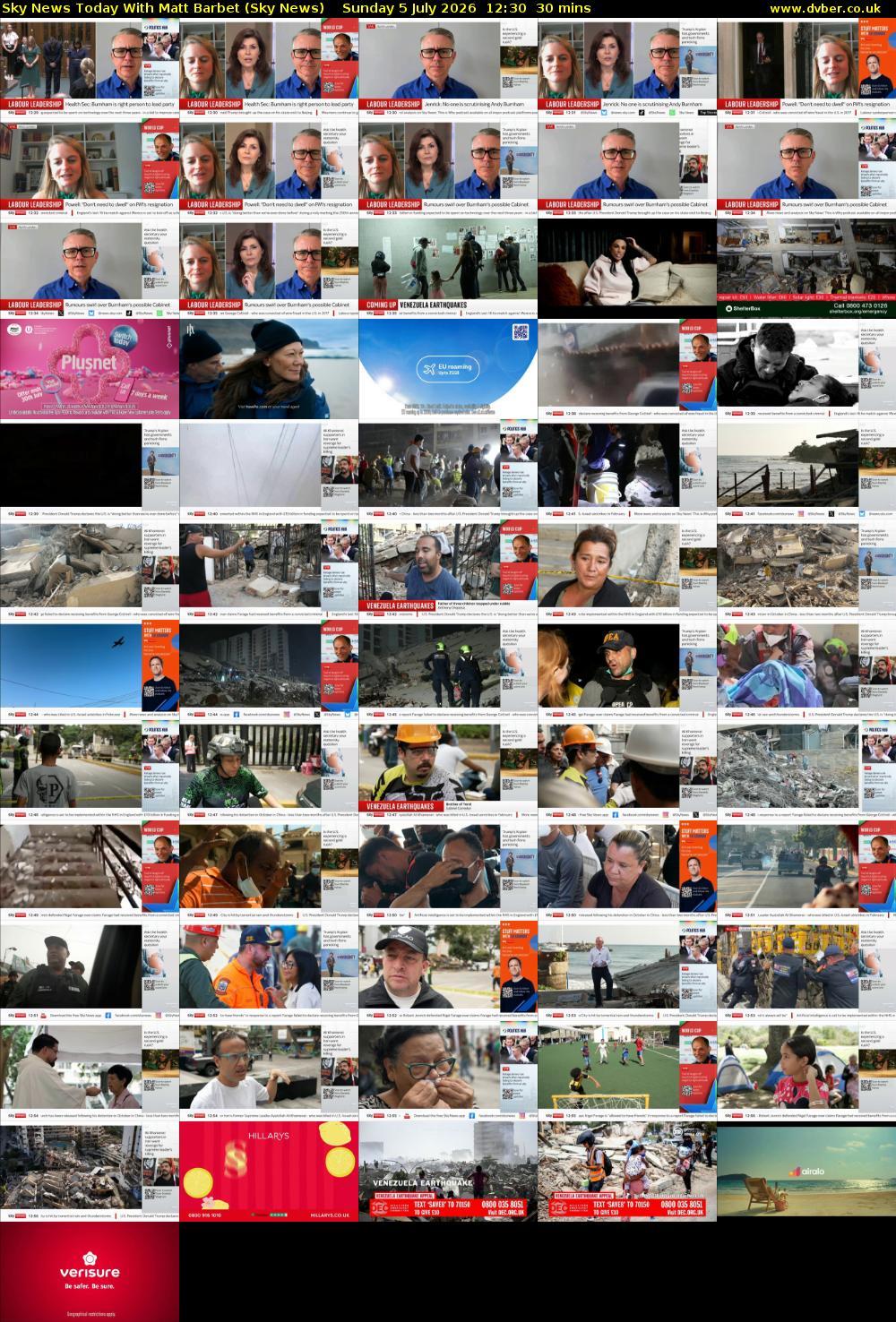 Sky News Today With Matt Barbet (Sky News) Sunday 5 July 2026 12:30 - 13:00
