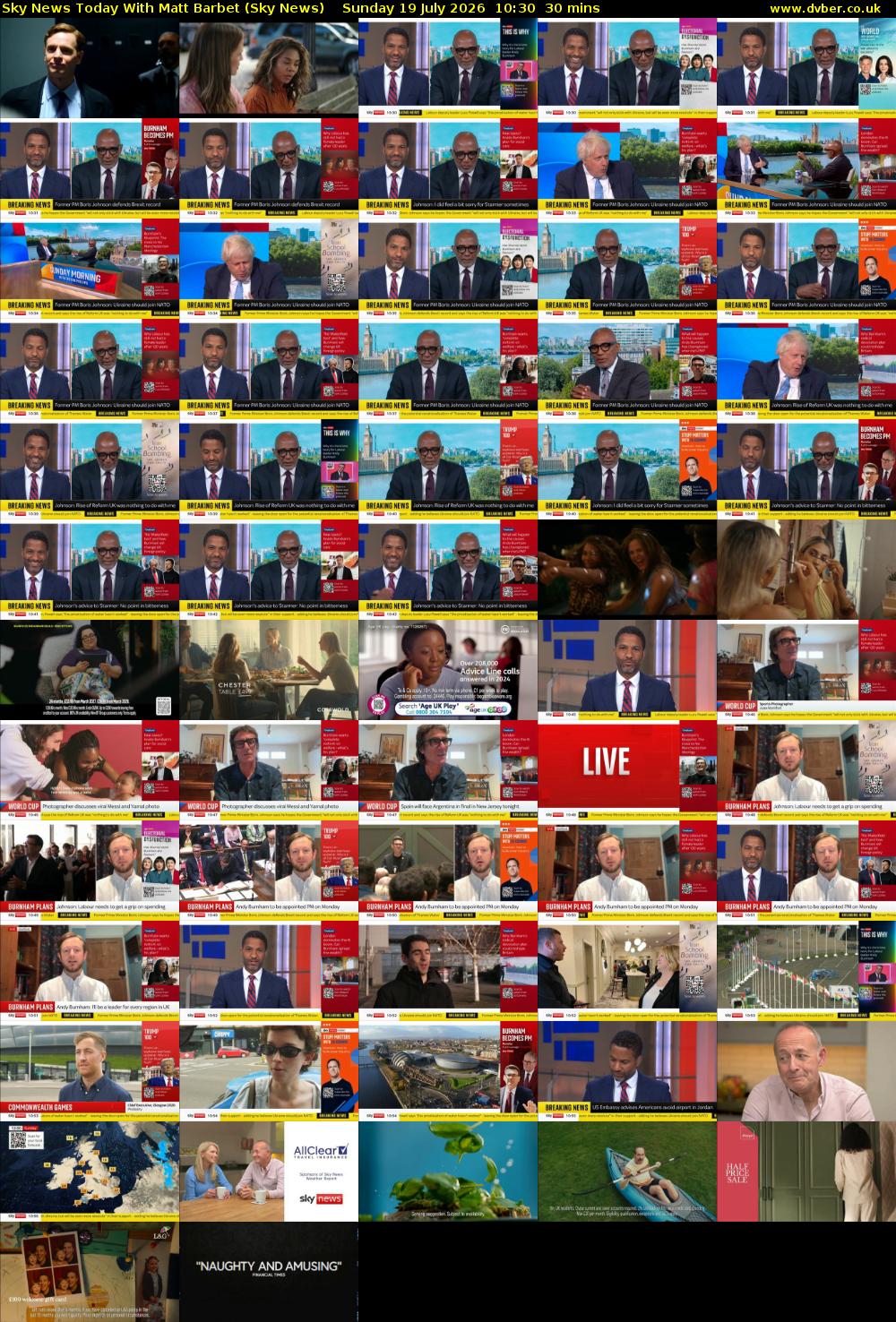 Sky News Today With Matt Barbet (Sky News) Sunday 19 July 2026 10:30 - 11:00