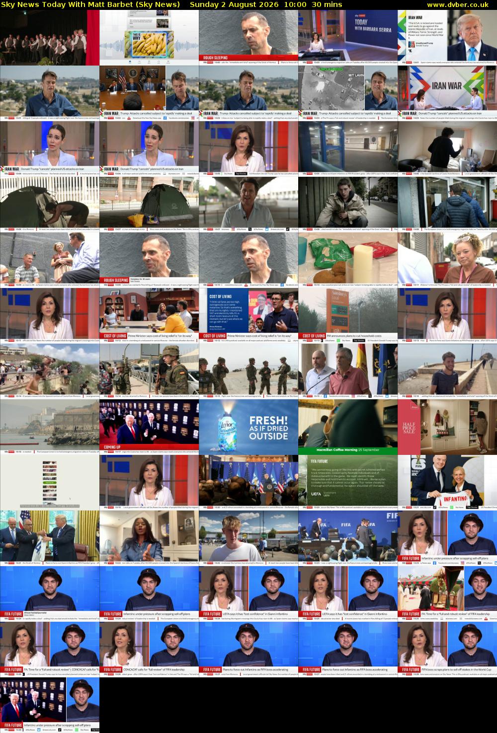 Sky News Today With Matt Barbet (Sky News) Sunday 2 August 2026 10:00 - 10:30