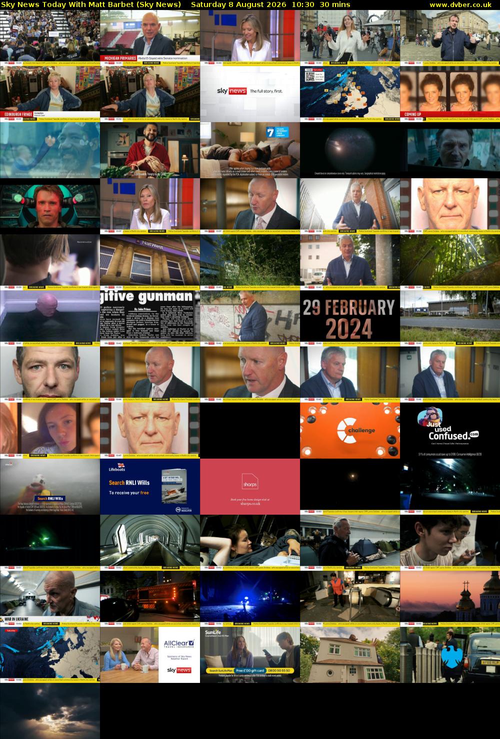 Sky News Today With Matt Barbet (Sky News) Saturday 8 August 2026 10:30 - 11:00