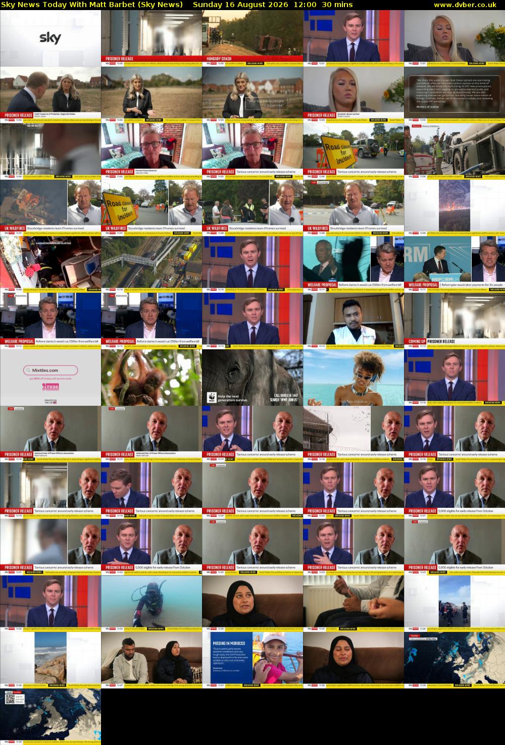 Sky News Today With Matt Barbet (Sky News) Sunday 16 August 2026 12:00 - 12:30