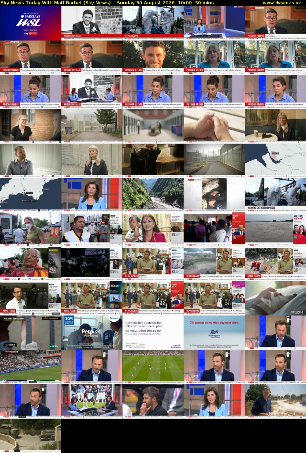 Sky News Today With Matt Barbet (Sky News) Sunday 30 August 2026 10:00 - 10:30
