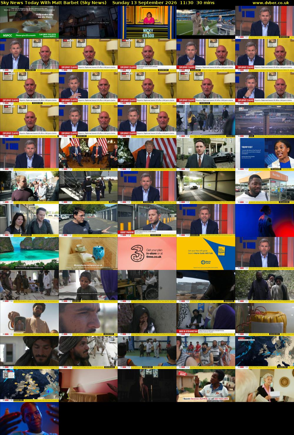 Sky News Today With Matt Barbet (Sky News) Sunday 13 September 2026 11:30 - 12:00