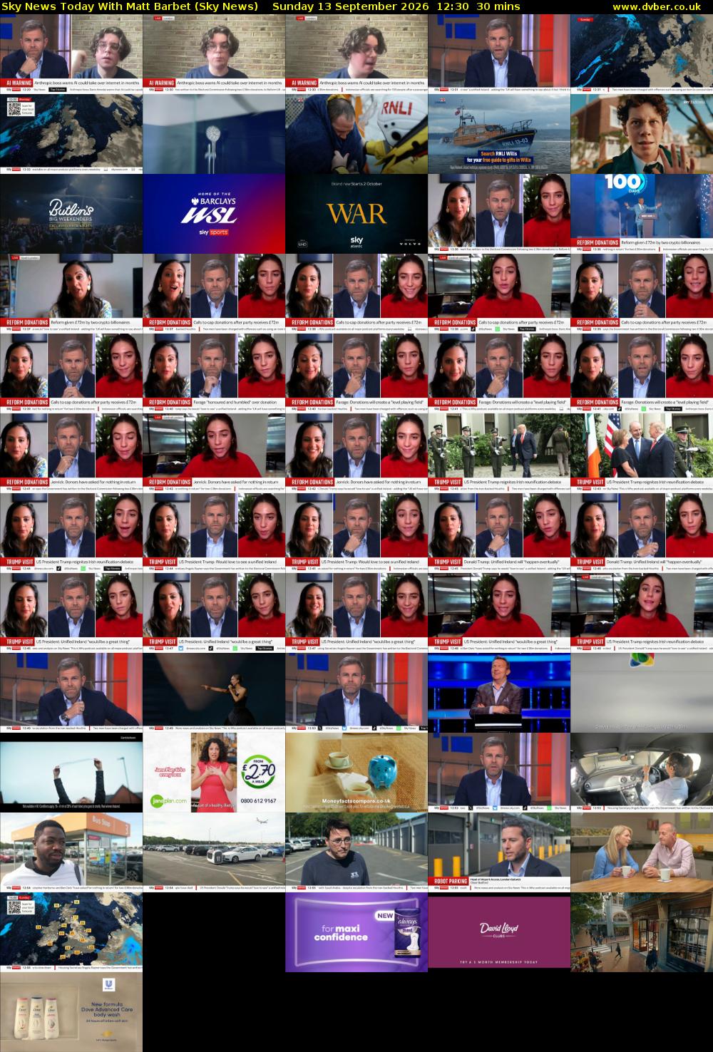 Sky News Today With Matt Barbet (Sky News) Sunday 13 September 2026 12:30 - 13:00