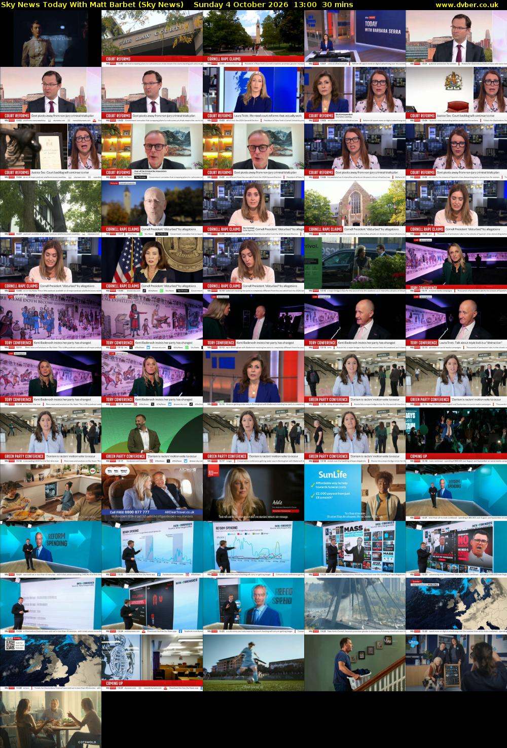 Sky News Today With Matt Barbet (Sky News) Sunday 4 October 2026 13:00 - 13:30