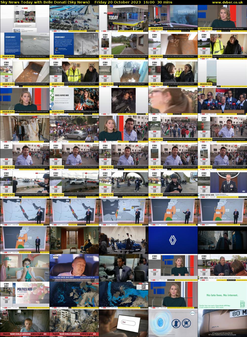 Sky News Today with Belle Donati (Sky News) Friday 20 October 2023 16:00 - 16:30
