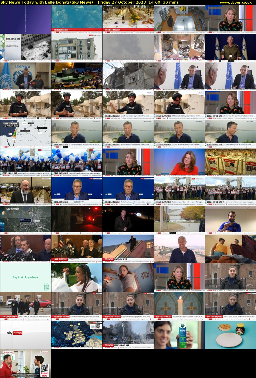 Sky News Today with Belle Donati (Sky News) Friday 27 October 2023 14:00 - 14:30