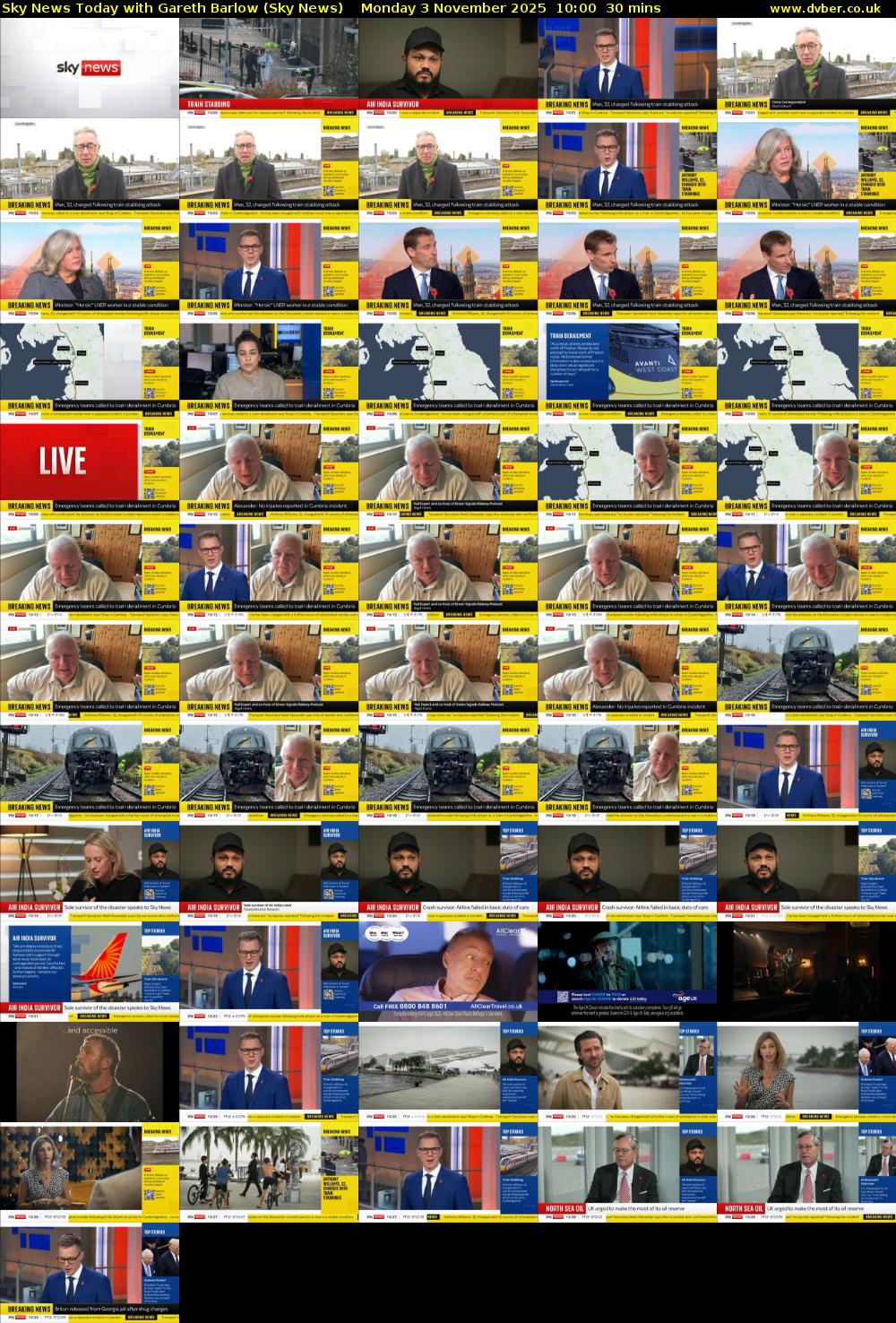 Sky News Today with Gareth Barlow (Sky News) Monday 3 November 2025 10:00 - 10:30