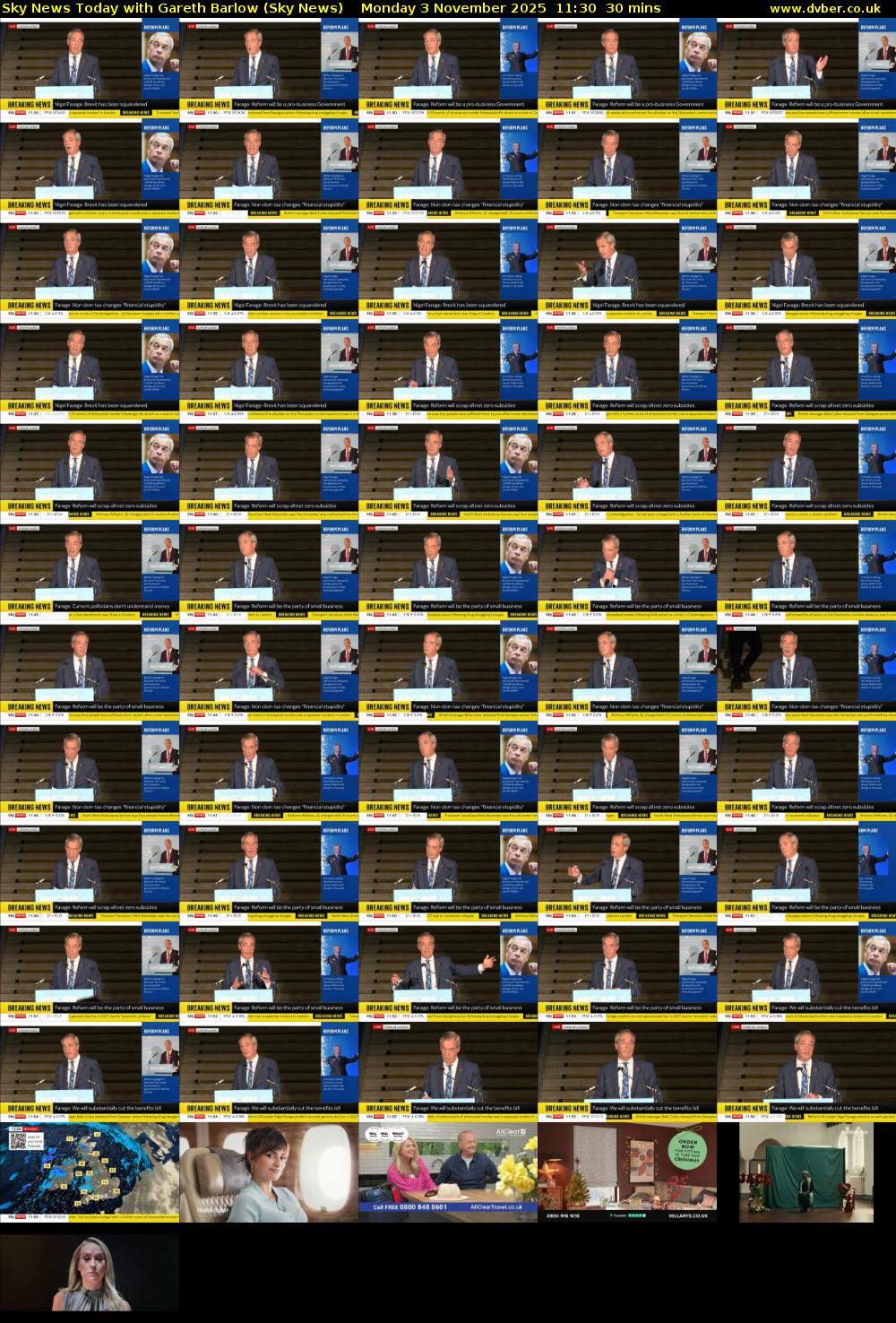 Sky News Today with Gareth Barlow (Sky News) Monday 3 November 2025 11:30 - 12:00