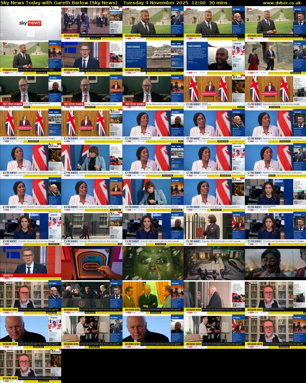 Sky News Today with Gareth Barlow (Sky News) Tuesday 4 November 2025 12:00 - 12:30