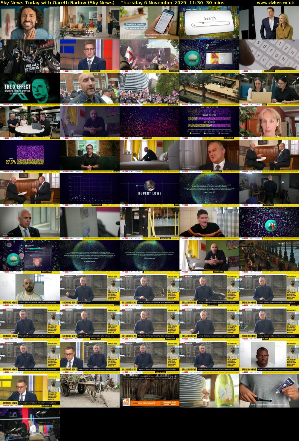 Sky News Today with Gareth Barlow (Sky News) Thursday 6 November 2025 11:30 - 12:00