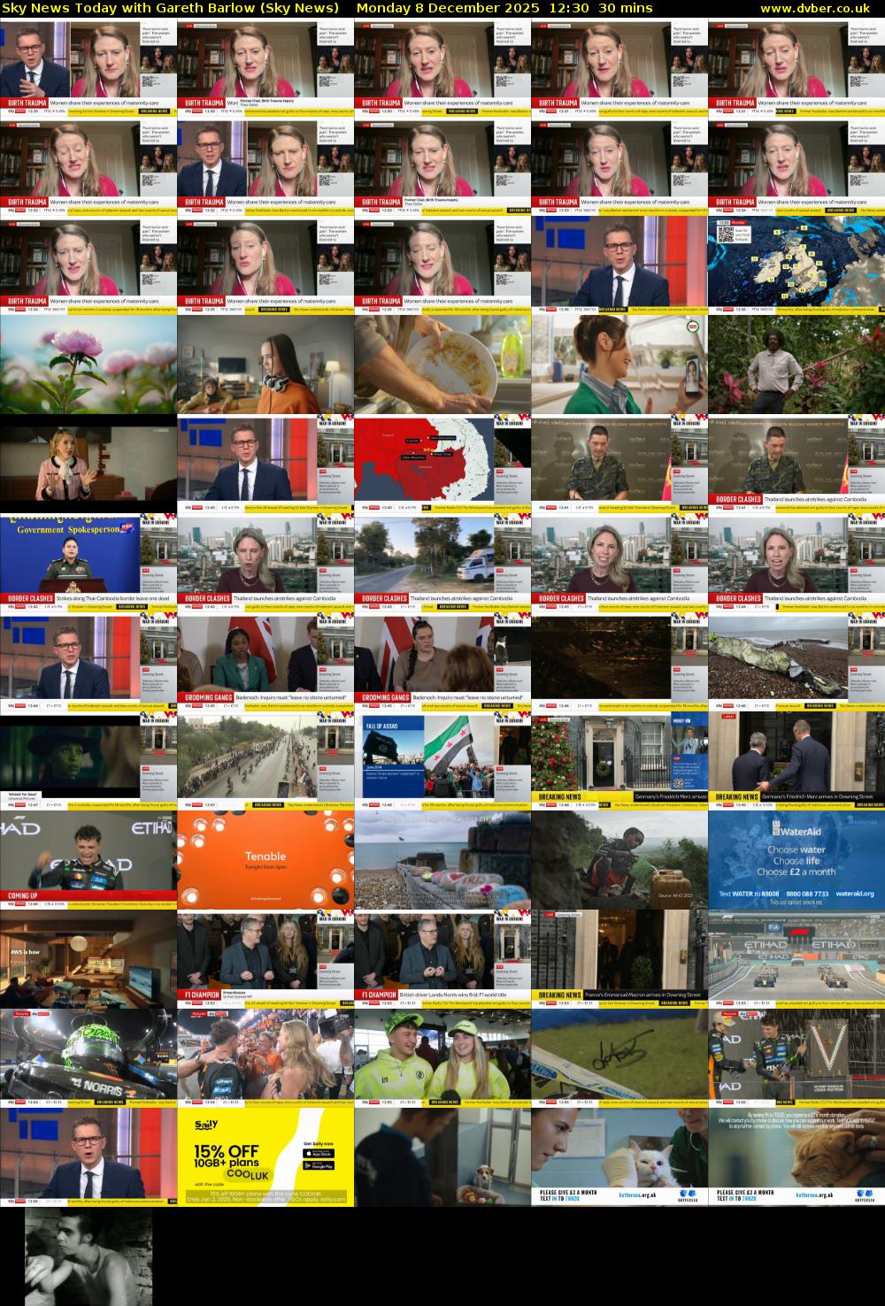 Sky News Today with Gareth Barlow (Sky News) Monday 8 December 2025 12:30 - 13:00