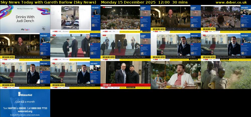 Sky News Today with Gareth Barlow (Sky News) Monday 15 December 2025 12:00 - 12:30